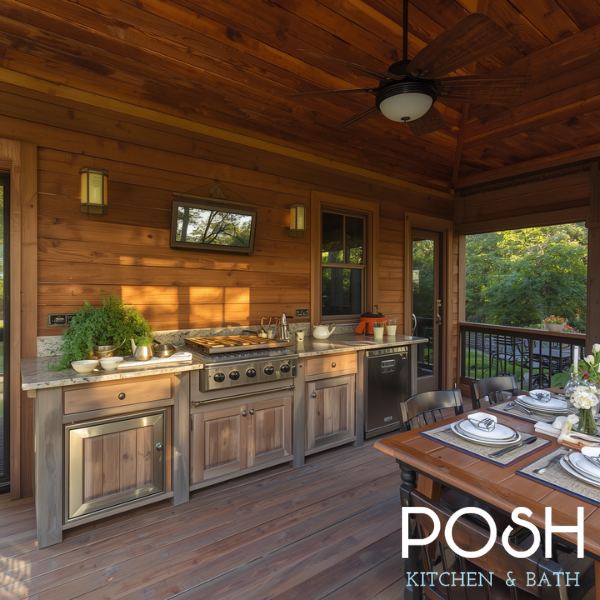 can you build kitchen outside on a deck